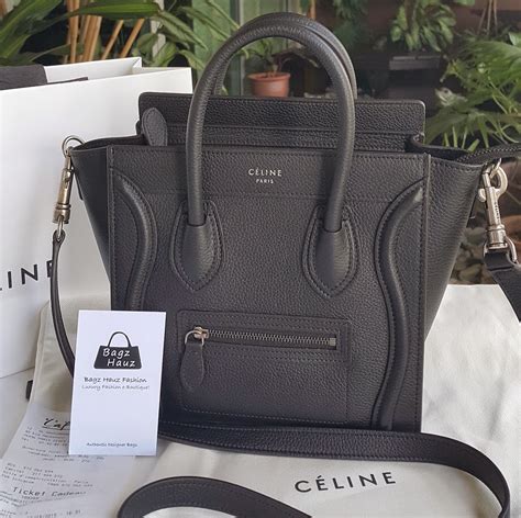 celine luggage bags leather black|Celine luggage bag sale.